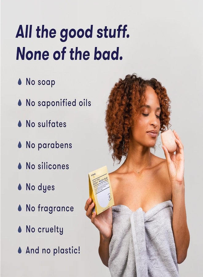 HIBAR - Exfoliate Solid Body Wash Bar - Revive & Restore - With Bamboo Powder & colloidal oat - Daily Use & Sensitive Skin - Plastic, Paraben & Soap-Free - Vegan - Sea Salt + Teakwood 2 PACK - Image 4